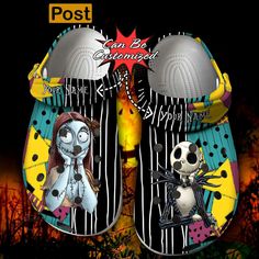 Click to LINK or DOMAIN to buy it: . ✔ Fast shipping. ✔ Limited design. Info: Crocs outfit - halloween crocs personalized jack & sally the nightmare before christmas clogs crocband shoes - 944 ProductInformation:Material: EVAFully molded and easy to clean Crocs foam construction.Vented vamp offers enhanced breathability.Heel strap provides an easy, secure fit.Buoyant, Sally And Jack Skellington, Sally The Nightmare Before Christmas, Halloween Crocs, Sally And Jack, Crocs Outfit, Crocs Slippers, Christmas Slippers, Couple Shoes, Clog Shoes