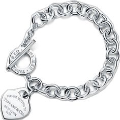 Return to Tiffany® Heart Tag Toggle Bracelet in Silver, Size: Medium