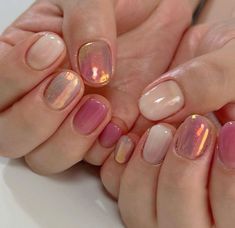 Regular Manicure, Pink Chrome Nails, Gel Manicures, Pink Chrome, Simple Gel Nails, Pretty Gel Nails, Jelly Nails, Dream Nails