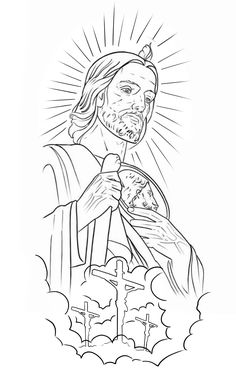 jesus holding the world in his hands coloring page