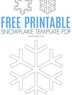 the free printable snowflake template for kids