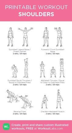 the printable workout poster shows how to do an exercise with your arms and legs