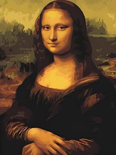 Mona Lisa - Paint by numbers Famous Italian Artists, Dti Famous Painting, Mona Lisa Aesthetic, Famous Art Work, Mona Lisa Drawing, La Mona Lisa, Mona Lisa Painting, Famous Art Paintings, Famous Art Pieces