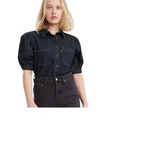 Trendy Fashion LEVI'S WOMEN'S ALICE SHORT SLEEVE DENIM BLOUSE - SELECT COLOR & SIZE MSRP $49.99, Women's Coats, Jackets & Vests Short Sleeve Denim, Womens Coats, Levis Women, Denim Blouse, Women's Coats, Women's Coats & Jackets, Jacket Style, Vest Jacket, Women's Intimates