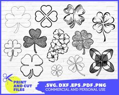 st patrick's day shamrocks and clovers svg files