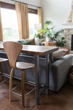 a living room filled with furniture and a fire place