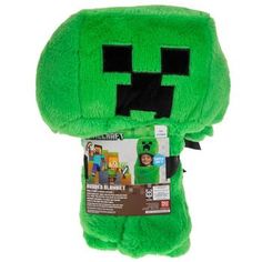 the minecraft creeper plush toy is green