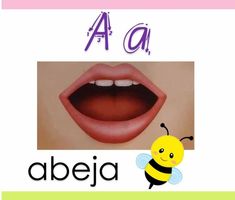 an image of a woman's lips with the word abeja written below it