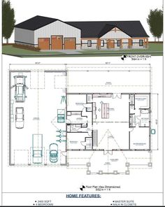 two story house plans with an open floor plan for the living room and dining area