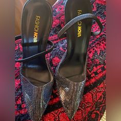 Sequence Closed Toe Pumps Iridescent Shoes, Feather Heels, Glitter High Heels, Fashion Nova Shoes, Tie Up Heels, Girls Heels, Black Block Heels, Black Strappy Heels, Ankle Tie Sandals