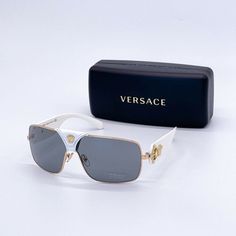 Brand New, Never Used. 100% Authentic! Comes With Case, Card, And Box! Reasonable Offers Always Welcome :) Elegant White Shield Sunglasses With Uv Protection, Classic White Shield Sunglasses With Uv Protection, Elegant White Shield Sunglasses With Tinted Lenses, Elegant White Shield Sunglasses With Polarized Lenses, Classic White Shield Sunglasses With Uva Protection, Luxury White Sunglasses With Uv Protection, Luxury White Anti-reflective Sunglasses, Elegant White Anti-reflective Sunglasses, Classic White Shield Sunglasses With Anti-reflective Coating