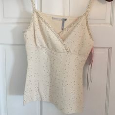 Cream With Small Beads French Tops, Halter Tops Outfit, Etsy Clothes, Y2k Tank Top, Y2k Tank, Clothing Wishlist, Dark Wash Bootcut Jeans, Tank Top Long, Boutique Couture