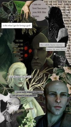 a collage of images with words and pictures on them, including an image of a man