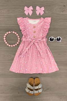 How to Doll Dress to Impress: Stylish Outfits for Every Occasion Woman Costumes, Summer Dresses Knee Length, Backyard Parties, Sparkle In Pink, Pink Dot, Polka Dot Tie, Baby Skirt, Girls Outfits, Baby Outfit