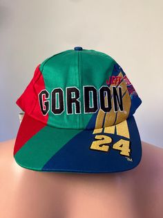 New with tags Jeff Gordon Dupont wave snapback hat from the mid 90s. Multi-colored cap with embroidered logos, near mint shape, OSFA. Retro Sports Cap, Multicolor Snapback Baseball Cap For Streetwear, Multicolor Snapback Baseball Cap, Multicolor Flat Bill Trucker Hat For Streetwear, Multicolor Trucker Hat For Streetwear, Retro Sports Snapback Hat With Flat Bill, Retro Sports Fitted Cap, Multicolor Flat Brim Trucker Hat For Streetwear, Retro Green Hat For Streetwear