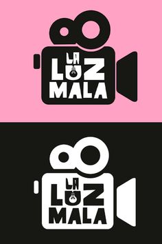 two different logos with the words'laz nala'in white and black