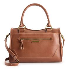 Carry all your essentials in style in this Frye and Co. satchel bag.Carry all your essentials in style in this Frye and Co. satchel bag. How do you accessorize? Check out our ACCESSORIES GUIDE for essential tips to elevate your style with must-have accessories.DETAILS 10"H x 14.5"W x 6"D Handle length: 7'' drop Removable strap drop length: 20 in. Zipper closure 1 exterior zipper pocketCONSTRUCTION & CARE Body: PU Lining: polyurethane Spot clean Imported Size: One Size. Color: Whiskey. Gender: fe Everyday Bags With Signature Hardware, Brown Bags With Signature Hardware For Everyday Use, Rectangular Shoulder Bag With Signature Hardware For Everyday Use, Everyday Rectangular Shoulder Bag With Signature Hardware, Everyday Shoulder Bag With Signature Hardware, Chic Everyday Bags With Signature Hardware, Brown Satchel With Signature Hardware For Everyday, Everyday Satchel With Signature Hardware, Brown Satchel Bag With Signature Hardware