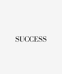 the word success written in black on a white background