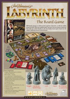 the board game ladyrinth is shown in front of it's box and contents