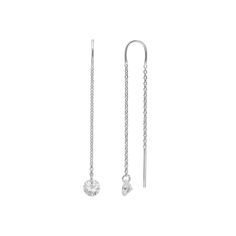 Featuring eye-catching crystal accents and a polished sterling silver bar, these PRIMROSE chain threader earrings are an on-trend way to add a touch of sparkle to your jewelry collection. Featuring eye-catching crystal accents and a polished sterling silver bar, these PRIMROSE chain threader earrings are an on-trend way to add a touch of sparkle to your jewelry collection.Click on this JEWELRY & WATCHES GUIDE to learn about fit, styles, materials and more! Crystal accents Metal: sterling silver Dainty Silver Earrings With Cable Chain, Silver Dangle Earrings With Cable Chain, Silver Threader Earrings With Adjustable Chain, Silver Adjustable Threader Earrings, Silver Round Threader Earrings For Everyday, Everyday Silver Threader Earrings With Adjustable Chain, Silver Threader Earrings With Adjustable Chain For Everyday, Silver Dangle Threader Earrings With Delicate Chain, Silver Delicate Chain Drop Threader Earrings