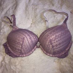 Never Worn Bra Lavender With Lace Pattern Lace On Straps Victoria Secrets, Victoria Secret Bras, Lace Pattern, Women's Intimates, Victoria's Secret, Lavender, Bra, Cream, Purple