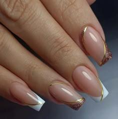 Elegant Touch Nails, Manicured Nails, Nagellack Trends, Work Nails, Her Nails, French Nail, Makijaż Smokey Eye