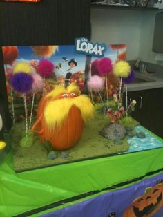 the lorax birthday cake is on display