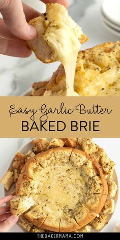 garlic butter baked brie is an easy appetizer that's ready in under 30 minutes