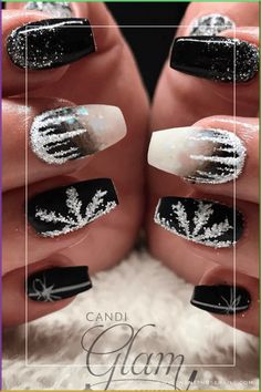 Elevate your holiday season with these 30  stunning Gothic Christmas nail designs! Whether you prefer short or long nails, acrylic or gel, we've got creative ideas for every style. Add some extra flair to your holiday look with these unique nail designs featuring black, red, and white shades. Choose from coffin or almond shape and keep it simple yet cute with these easy-to-achieve Gothic Christmas nail designs. Get ready to turn heads this holiday season with these amazing nail art ideas 🎄🖤 Acrylic Nail Designs Coffin Winter, Holiday Nail Ideas Simple, Black And White Christmas Nail Designs, Coffin Shape Christmas Nails, Acrylic Nail Designs Coffin Short, Christmas Nail Art Designs Winter, Red And Black Christmas Nails, Black Snowflake Nails