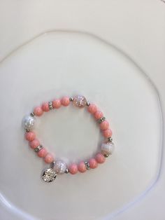 Beautiful stretch bracelet. Stax can be worn one at a time or several for a great look. Mint Coral, One At A Time, Stretch Bracelet, Stretch Bracelets, Best Gifts, Coral, Beaded Bracelets, Weddings, Bracelet