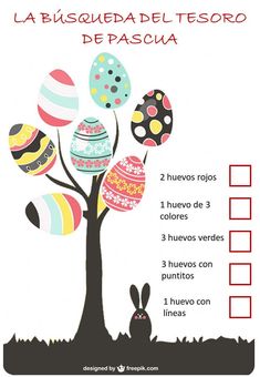 an easter tree with colorful eggs on it