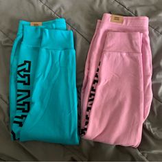 Pack Of 2 Pink Vs Sweatpants! - Both Sized M - Both Still Have All Tags Attached - Both Are Listed Individually For Sale On My Profile! - Buy Both And Save 10 Dollars! I Ship As Fast As Possible! *If Ordered During Saturday Or Sunday, Keep In Mind It Will Be Shipped On Monday Due To The Post Office Being Closed! Love Pink Outfits Victoria Secret, Pink Victoria Secret Sweatpants, Pink Activewear With Pockets For Loungewear, Sporty Pink Loungewear Pants, Sporty Pink Lounge Pants, Pink Cotton Activewear Long Pants, Pink Sweatpants With Pockets For Sports, Pink Athleisure Bottoms For Loungewear, Pink Stretch Joggers For Loungewear