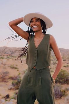 Suits You Perfectly Olive Green Linen Vest | Lulus