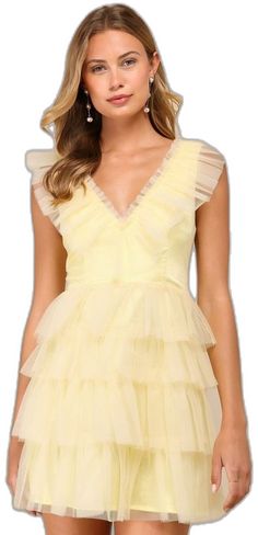 Fitted Ruffle Mesh Dress For Prom, Fitted Mesh Ruffle Dress For Prom, Fitted Mesh Dress With Ruffles For Prom, Chic Prom Dress With Ruffle Hem, Chic Tiered Prom Dress, Chic Ruffle Hem Dress For Prom Season, Tiered Mini Dress For Summer Prom, Summer Tiered Mini Dress For Prom, Tulle Dresses With Ruffled Skirt