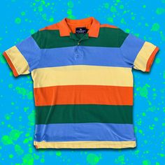 Early 00s VTG color block polo size L. Re-imagine your golf game by rocking style from the past. DO NOT spend more than $15 on a golf tee again‼️🔥 Golf Tee, Golf Tees, Golf Game, Camping And Hiking, Fit Check, Golf Polo, Rock Style, Bbc, Color Block