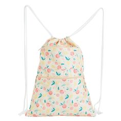 This cinch sack drawstring backpack set is suitable for a wide variety of occasions. The versatile design containing a large main compartment can be used for items such as shoes, clothes, or books. The 1 inner pocket and 2 outer pockets can be utilized for smaller items such as keys, gym ID cards, or wallets. This floral print pull string bag set is the perfect choice for anyone looking to head out on a summer adventure, beach day, or for a small carry-on while flying. Each bag is made of high-q Sporty Summer Backpack, Summer Travel Backpack, Sporty School Bags For Summer, Sporty Summer Backpack For Travel, Sporty Summer Travel Backpack, Casual Multicolor Gym Bag For Daily Use, Casual Multicolor Backpack For Vacation, Casual Multicolor Gym Bag, Summer Style Backpack