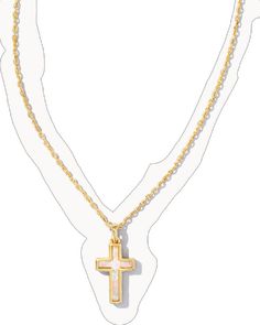 Kendra Scott Cross Necklace, Girly Christmas Gifts, Bday List, Wishlist Ideas, Girly Christmas, Cross Gold, Kendra Scott Necklace, Gold Cross Necklace, Confirmation Gifts