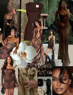 Bachelorette mood board, night out, neutral, brown, cheetah Cheetah Bachelorette Party Outfits, Animal Print Theme Bachelorette Party, Bach Mood Board, Cheetah Bridal Shower Ideas, Party Animal Bachelorette Theme, Welcome To The Jungle Bachelorette, Safari Themed Bachelorette Party, Rumble In The Jungle Bachelorette Party, Brown Bachelorette Outfits