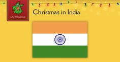 christmas in india with the flag of india