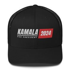 Kamala Harris 2024 For President Election Campaign Trucker Cap A Perfect Day, Trucker Cap, Low Profile, Caps Hats, Vietnam, Accessories Hats, Bathing Beauties, Display Homes, Electronic Accessories