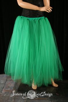 Floor length Adult tutu skirt green extra by SistersOfTheMoon Fitted Princess Petticoat For Costume Party, Fitted Green Petticoat For Spring, Green Tulle Party Tutu Dress, Green Tulle Tutu Dress For Party, Green Full Skirt For Wedding, Fitted Green Tulle Tutu Dress, Green Fitted Tulle Tutu Dress, Green Tulle Skirt For Party, Green Tulle Tutu Dress For Wedding