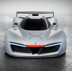 an electric sports car is shown in this image