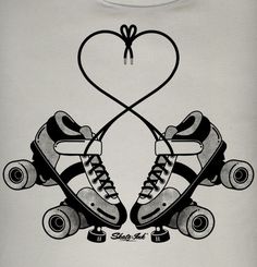 an image of two roller skates with a heart