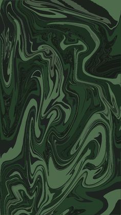 an abstract green and black background with swirly lines in the shape of wavy shapes