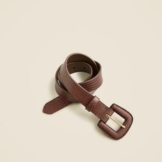 J.Crew: Wide Belt In Embossed Italian Leather For Women Elegant Leather Belt With Embroidery, Luxury Embroidered Belt, Chic Leather Belt With Embroidery, Chic Embroidered Leather Belt, Trendy Leather Belts For Business, Hair Wrap Scarf, Women's Belts, Loafer Sneakers, Color Crush