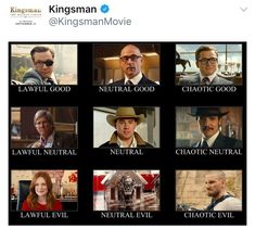 a screen shot of the kingman movie with many different actors and characters in it