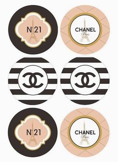 the chanel logo is shown in four different colors and sizes, including black, white, gold, and red