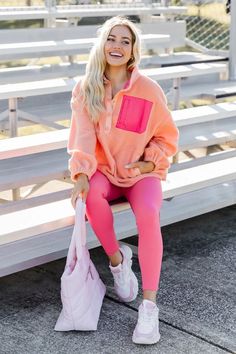 Summer Glowup, Barbiecore Aesthetic, Gift Wishlist, Pink Sherpa, Midi Bridesmaid Dress, Favorite Leggings, Cute Gym Outfits, Sherpa Pullover, Cute Preppy Outfits