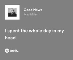 an ad for spotify with the caption'i spent the whole day in my head '