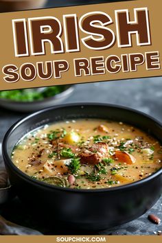 Irish Soup recipe Irish Dinners, Irish Treats, Irish Dinner Recipes, Coddle Recipe, Irish Soup, Dublin Coddle, Irish Dinner, Irish Recipes Traditional